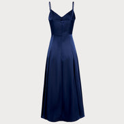 Navy A-Line Slip Maxi Dress