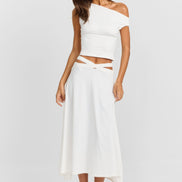 Bloom Maxi Skirt White