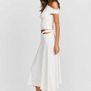 Bloom Maxi Skirt White