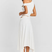 Bloom Maxi Skirt White