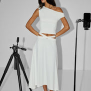 Bloom Maxi Skirt White