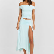 Chloe Midi Skirt  Blue