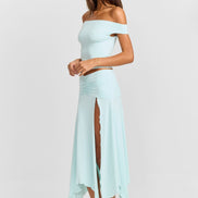 Chloe Midi Skirt  Blue