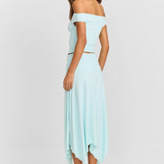 Chloe Midi Skirt  Blue