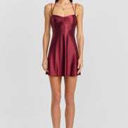 Georgette Mini Dress Red