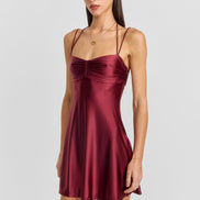 Georgette Mini Dress Red