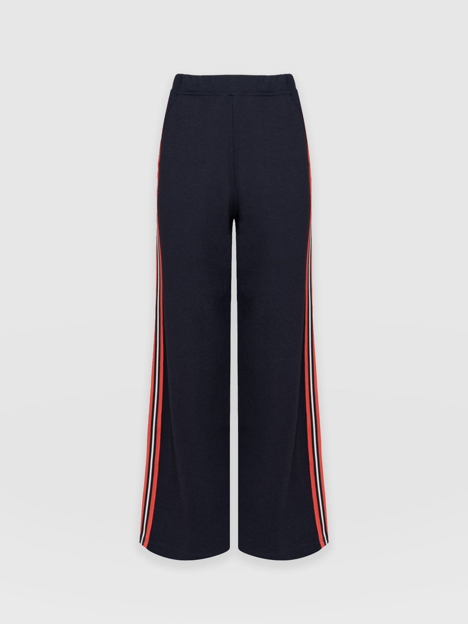 Hoxton Straight Leg Pant - Navy/Red Stripe