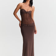 Amara Maxi Dress Brown