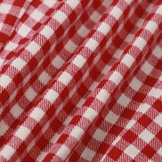 The Red Boat Neck Plaid Mini Dress