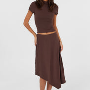 Madeleine Midi Skirt Brown