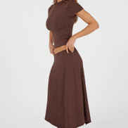 Madeleine Midi Skirt Brown