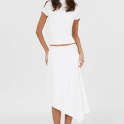 Madeleine Midi Skirt White