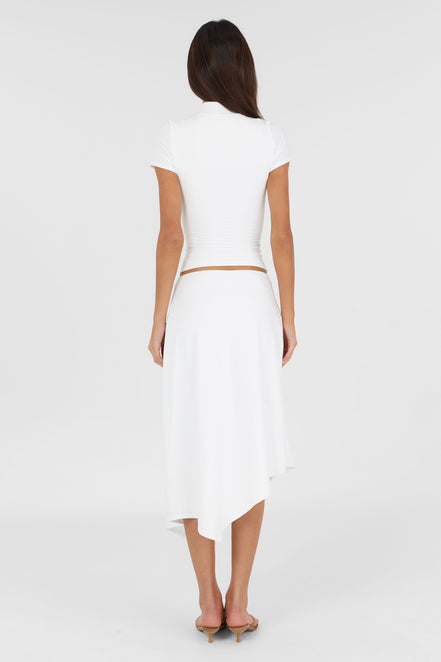 Madeleine Midi Skirt White