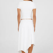 Madeleine Midi Skirt White