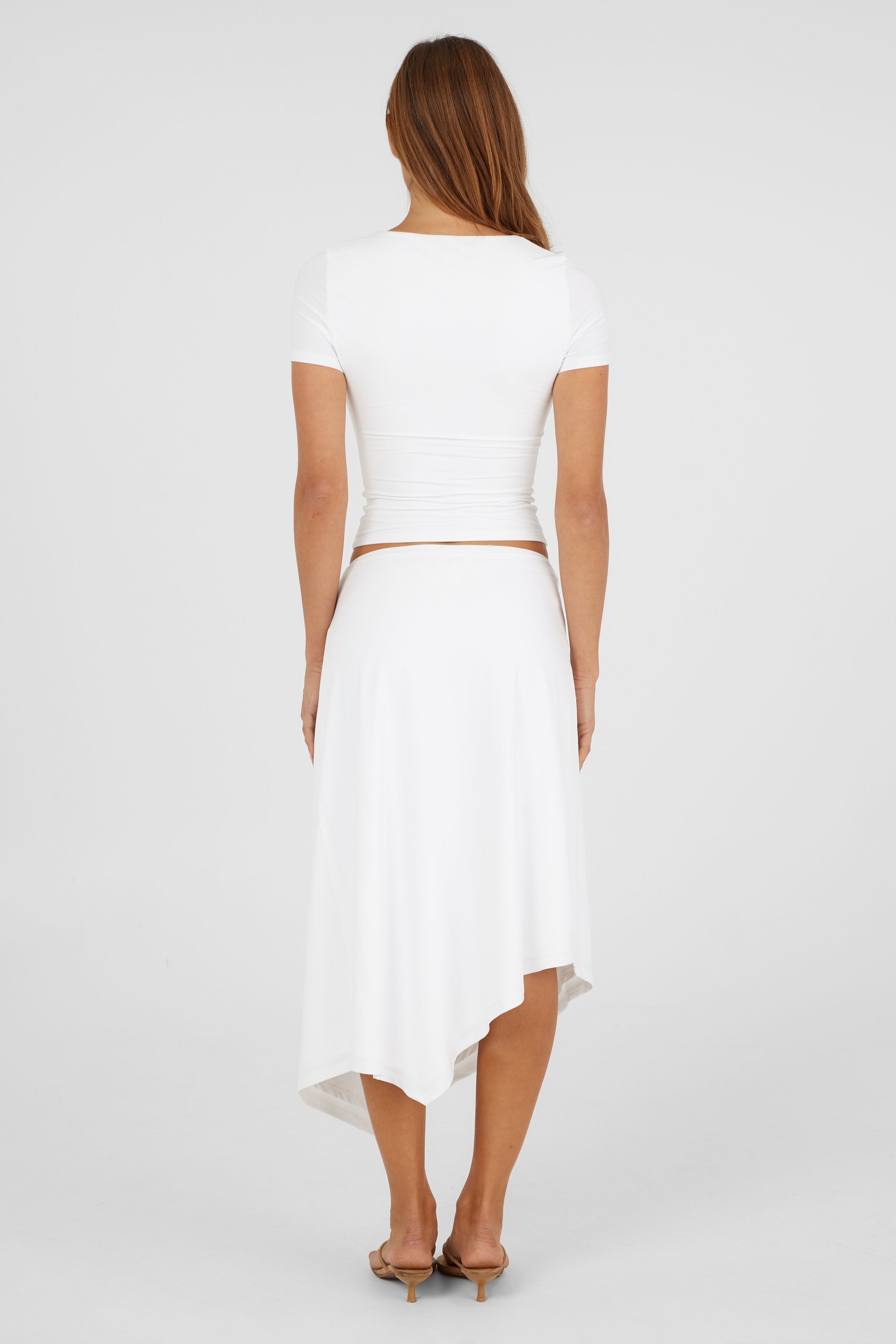 Madeleine Midi Skirt White