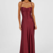 Georgette Maxi Dress Red