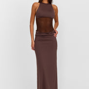 Nysa Maxi Dress Brown
