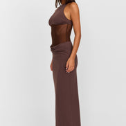 Nysa Maxi Dress Brown