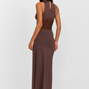 Nysa Maxi Dress Brown