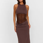 Nysa Maxi Dress Brown