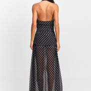 Clara Maxi Dress Black Polkadot