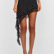 Clara Mini Skirt Black Polkadot