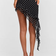 Clara Mini Skirt Black Polkadot