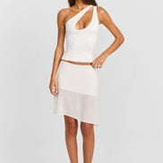 Bianca Midi Skirt White