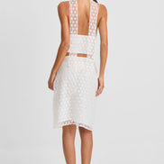 Minnie Midi Skirt White