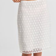 Minnie Midi Skirt White