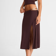 Hazel Midi Skirt Chocolate