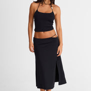 Hazel Midi Skirt Black