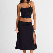Hazel Midi Skirt Black
