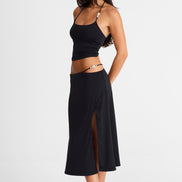Hazel Midi Skirt Black