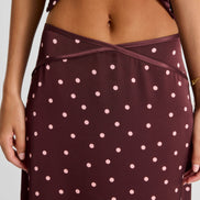 Cici Maxi Skirt Pink Polkadot