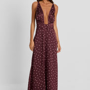 Cici Maxi Dress Pink Polkadot