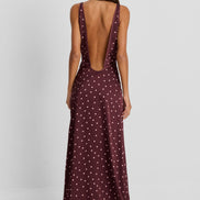 Cici Maxi Dress Pink Polkadot