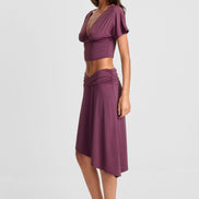Winnie Midi Skirt Wine
