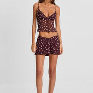 Tilly Mini Skirt Pink Polkadot