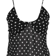 Clara Top Black Polkadot