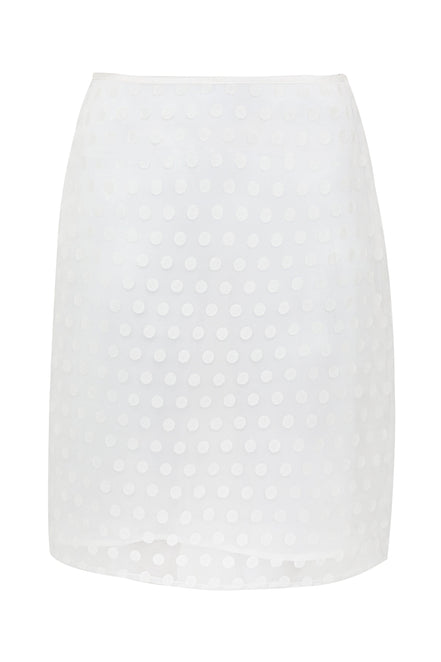 Minnie Midi Skirt White
