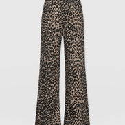 Adjustable Wide Leg Jean - Leopard