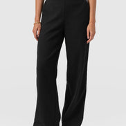 Arden Wide Leg Pant - Black Boucle