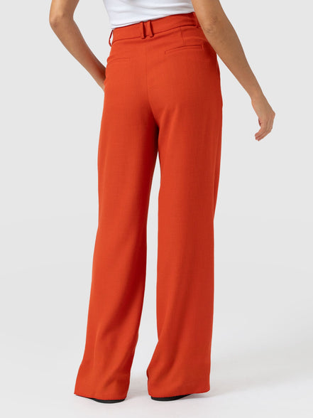 Argent Wide Leg Pant - Burnt Orange