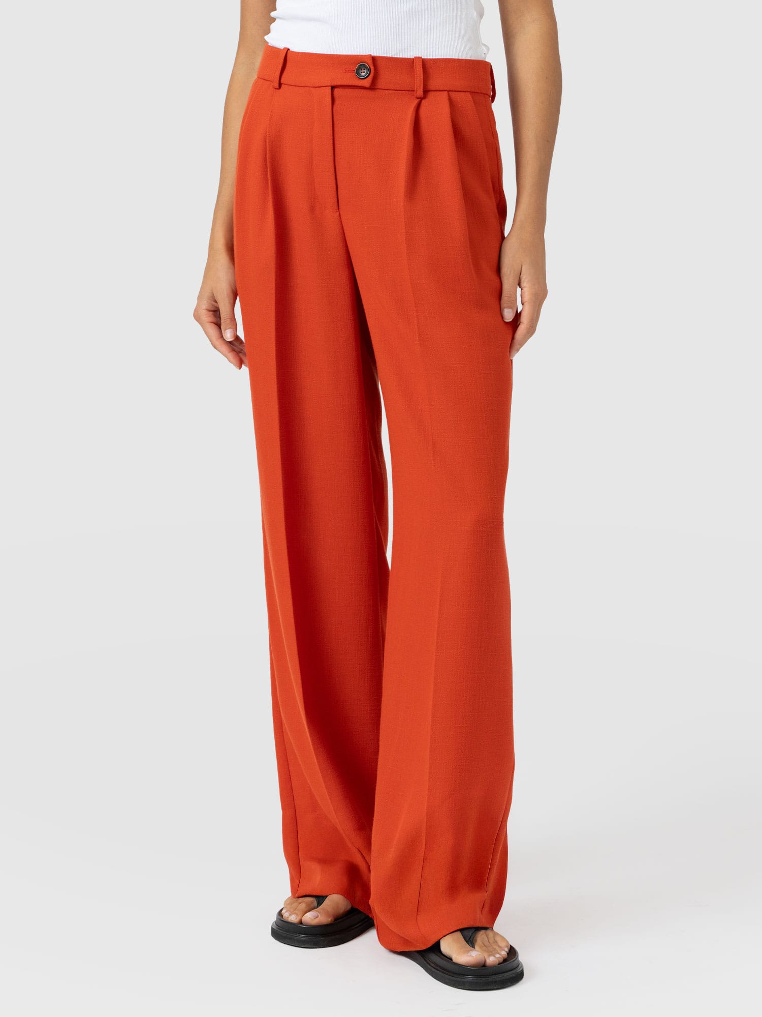 Argent Wide Leg Pant - Burnt Orange