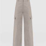 Astrid Cargo Pant - Brown Herringbone