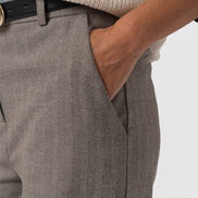 Astrid Cargo Pant - Brown Herringbone