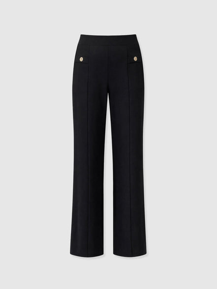 Averie Wide Leg Pant - Black Molten
