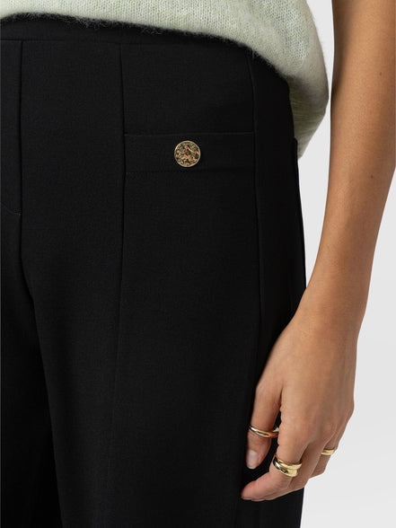 Averie Wide Leg Pant - Black Molten