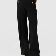 Averie Wide Leg Pant - Black Molten